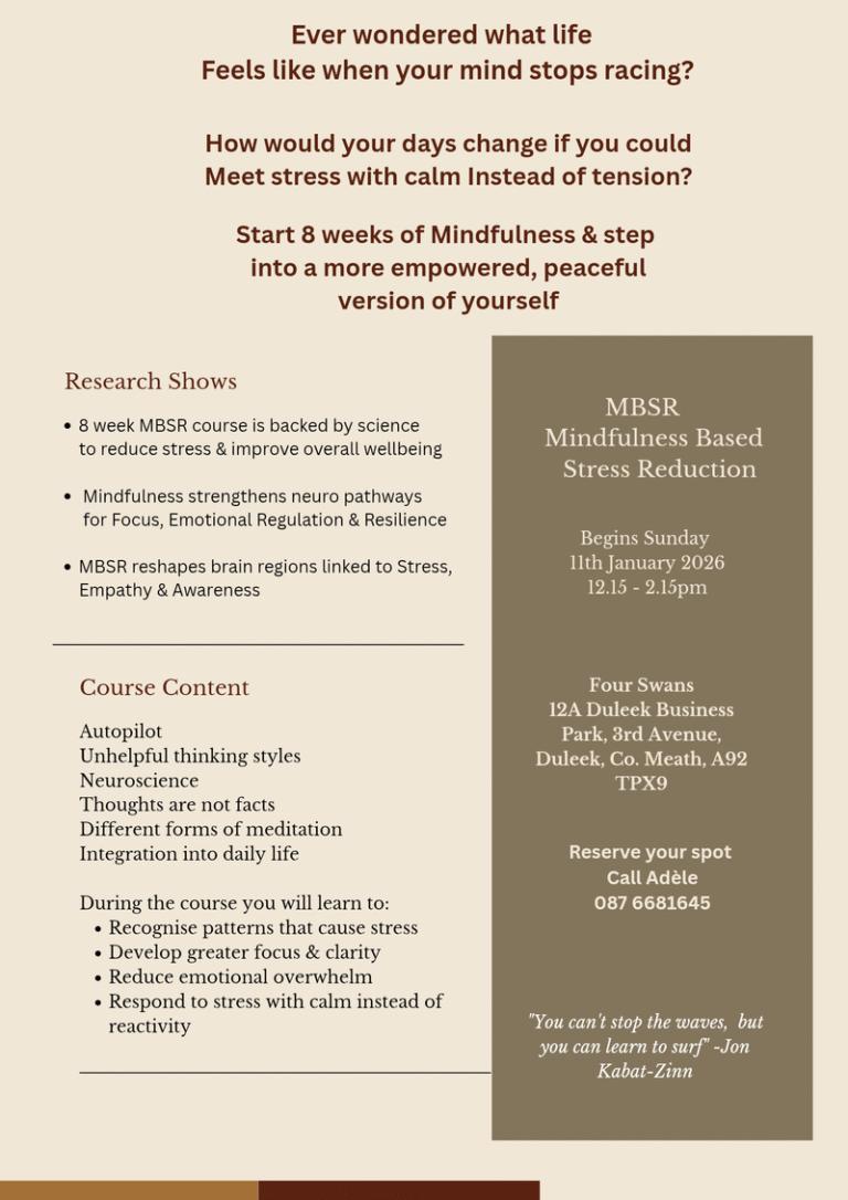 MSBR – Mindful Based Stress Reduction